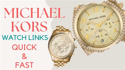 how to take links out of michael kors smartwatch|removing watch links without tool.